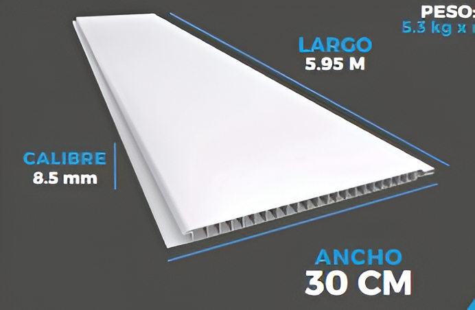 Techo PVC 30cm