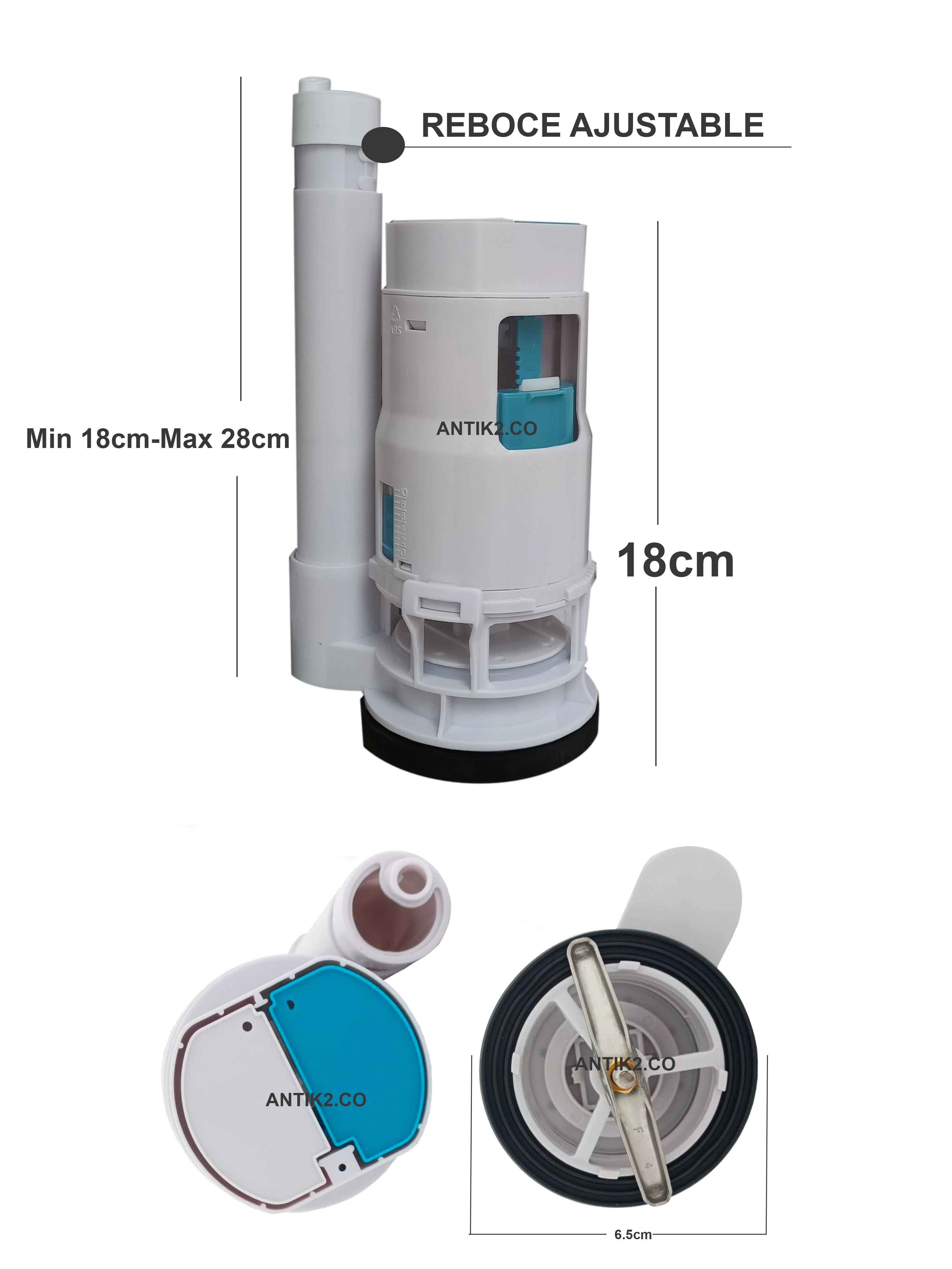REF 799140001 VALVULA DOBLE DESCARGA GRIVAL DE 2" PARA SANITARIO DE 1 PIEZA