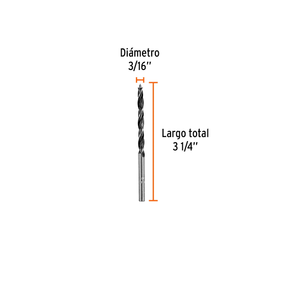 REF 101629 BROCA MADERA 3/16 TRUPER