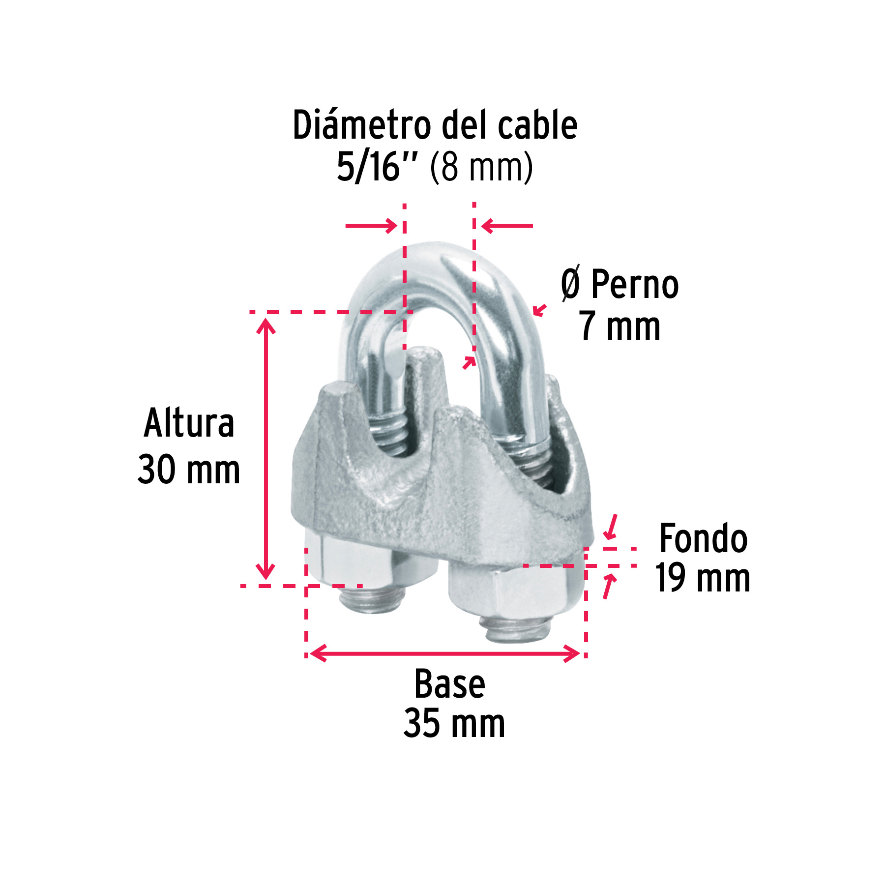 REF 44085 PERNOS O NUDOS 3/16