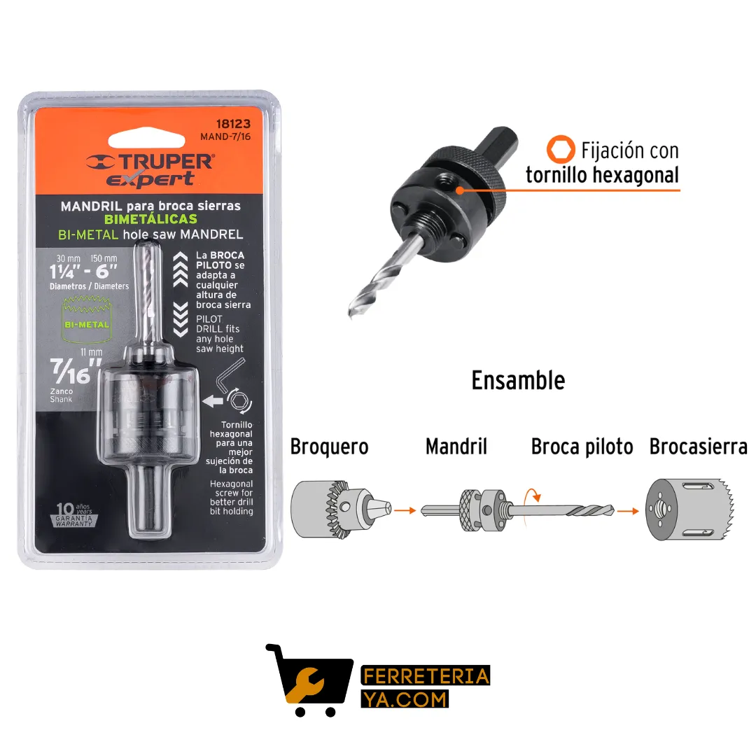 REF 18123 MADRIL BROCA SIERRA 1 1/4-6"