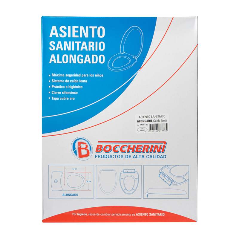 REF YW064-02
 SANITARIO ALONGADO DE 
CAIDA LENTA BEIGE