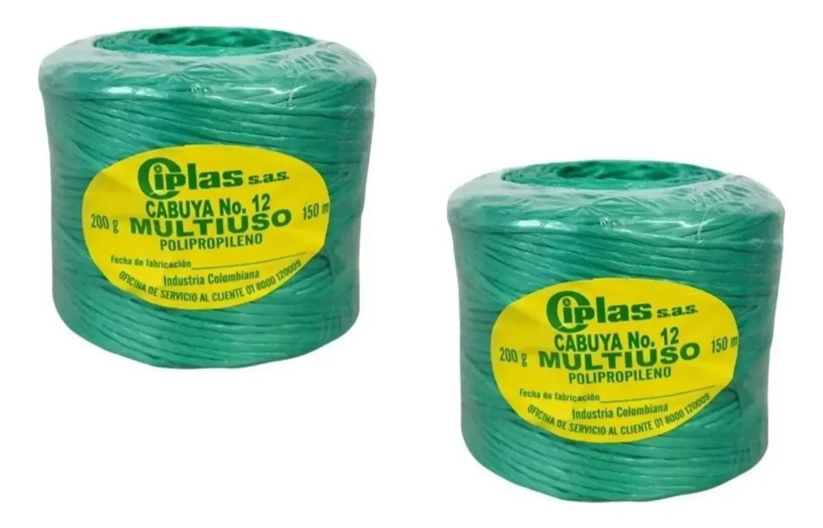REF 840410 CIPLAS CABUYA N 12 MULTIUSOS X 50 MTS POLIPROPILENO