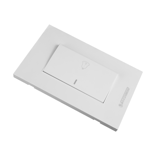 REF YW302 PULSADOR SENCILLO PARA TIEMBRE 10A 110V .250V COLOR BLANCO BOCHERINI