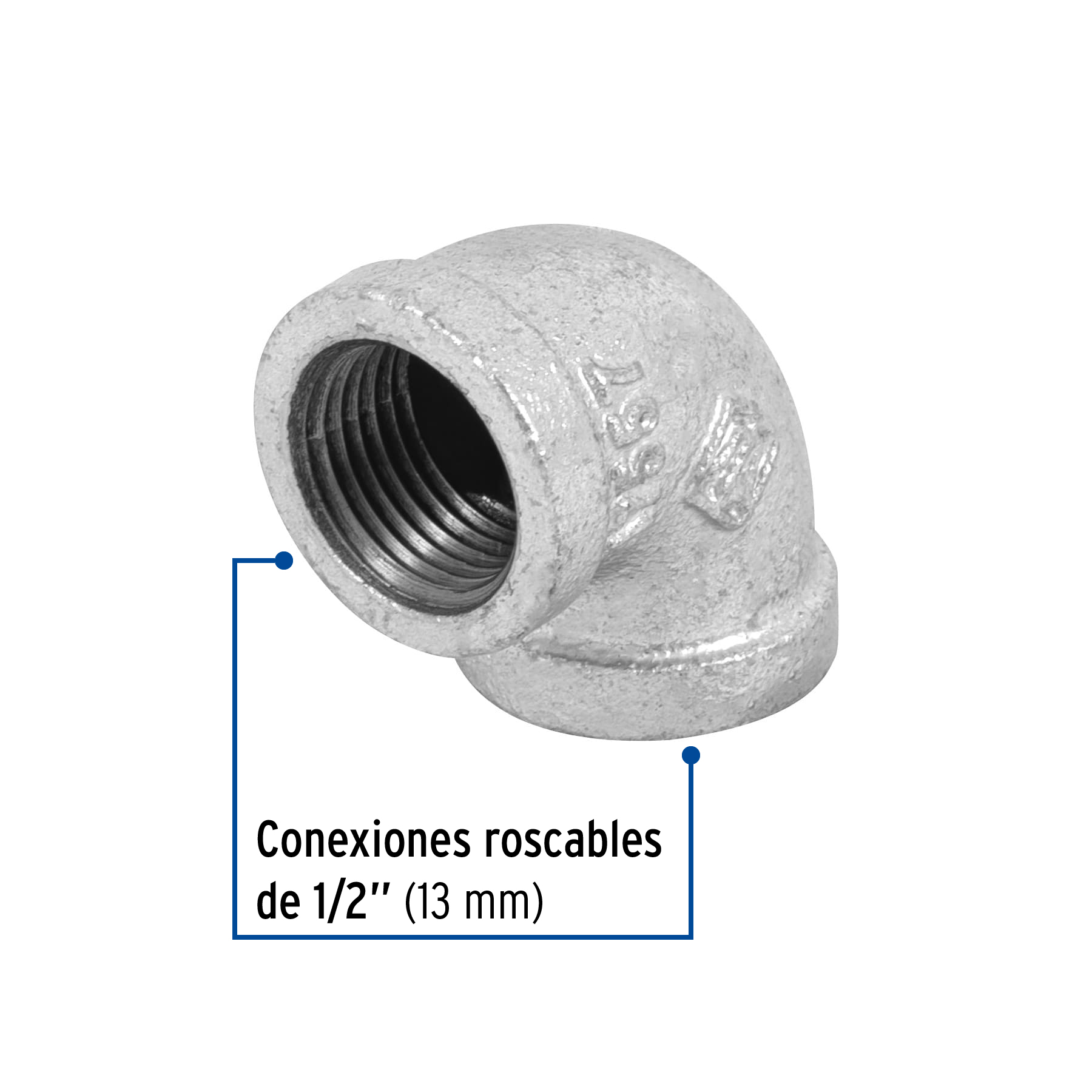 CODO GALVANIZADO 1/2 REF 1435