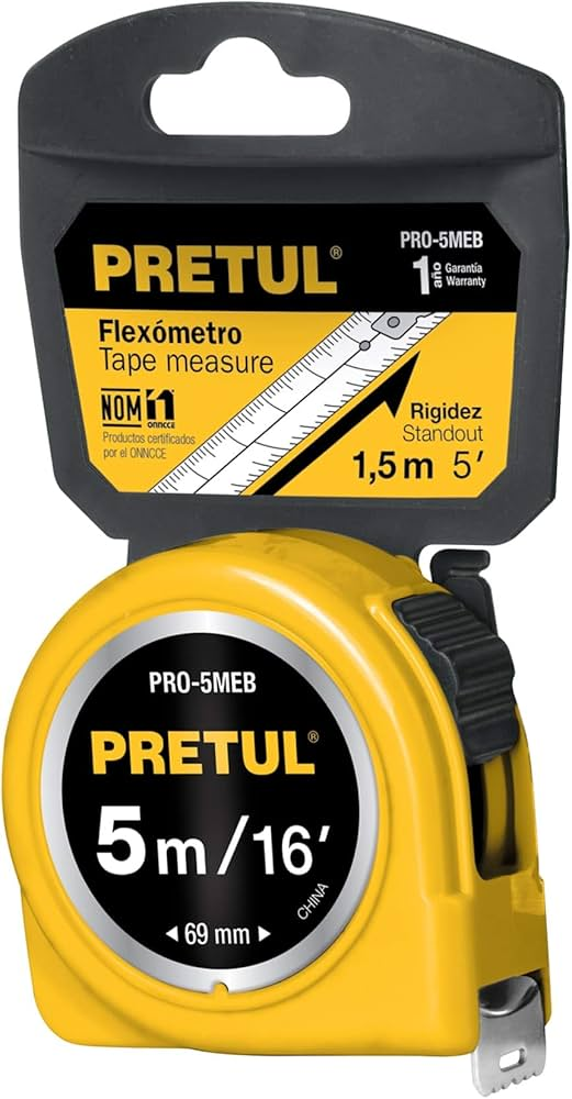 REF 21606 FLEXOMETRO DE 5 METROS MARCA PRETUL