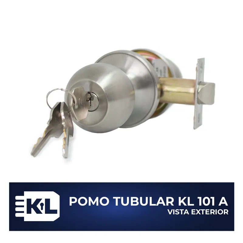 CERRADURA ALCOBA POMO CILINDRICO ALUMINIO REF KL501A